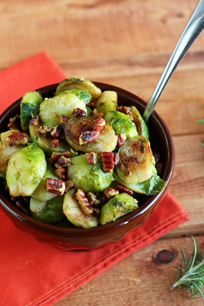Pecan Butter Brussels Sprouts » I LOVE VEGAN