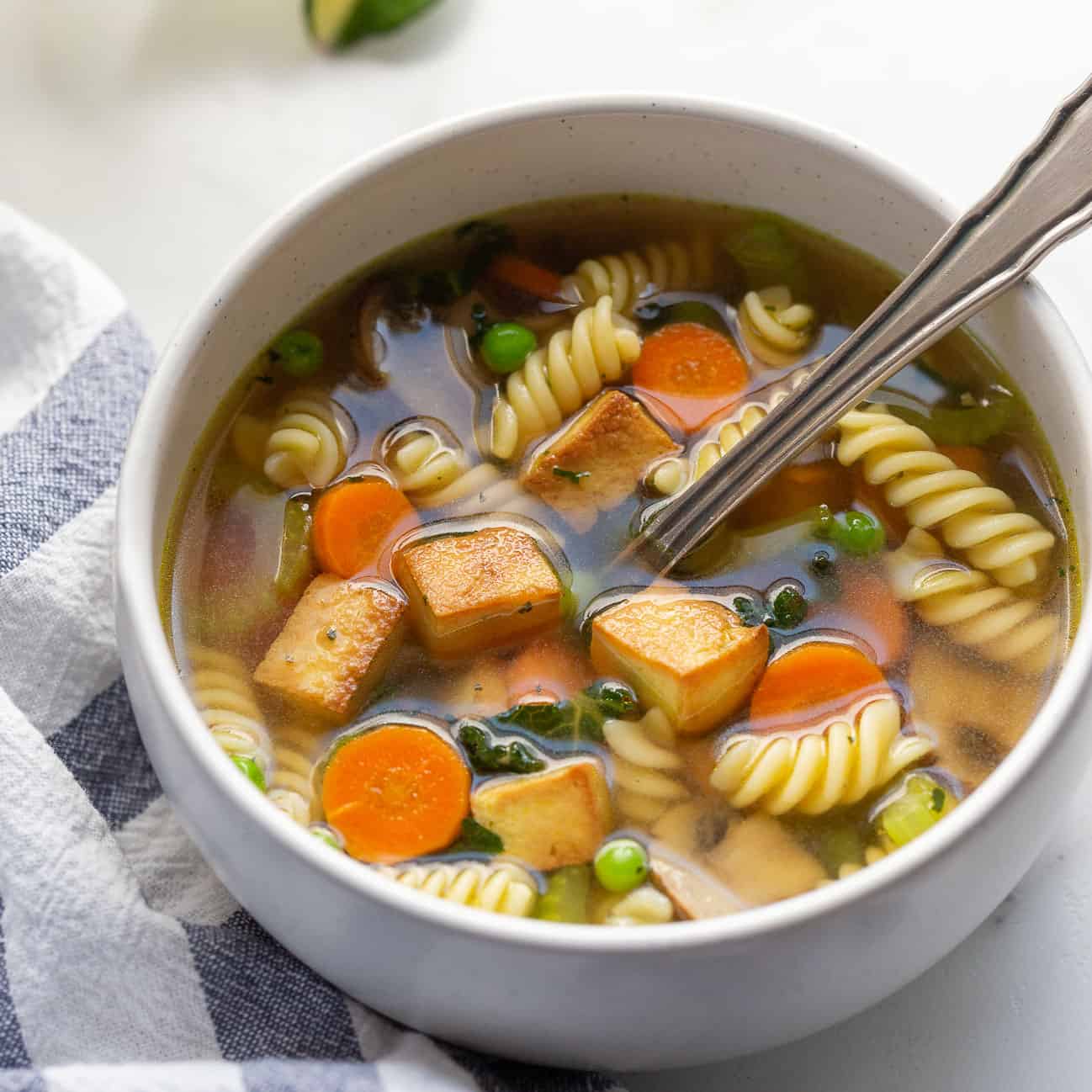 Vegan Chicken Noodle Soup - Eat Something Vegan