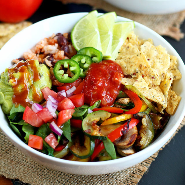 Guacamole Taco Salad Bowls - Jazzy Vegetarian - Vegan and Delicious!