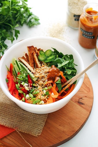 Chipotle Lemongrass Tofu Noodle Salad Bowl » I LOVE VEGAN