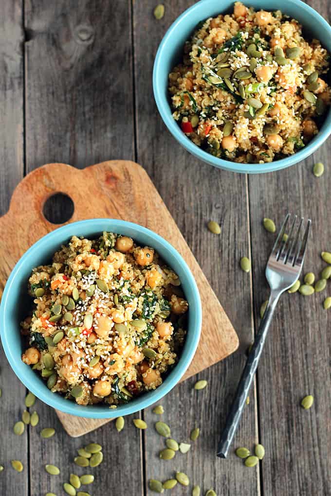 Chickpea Quinoa Salad with Orange Soy & Sesame Dressing » I LOVE VEGAN