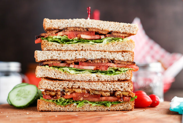 TLT: Tempeh Bacon Lettuce and Tomato Sandwich - ilovevegan.com