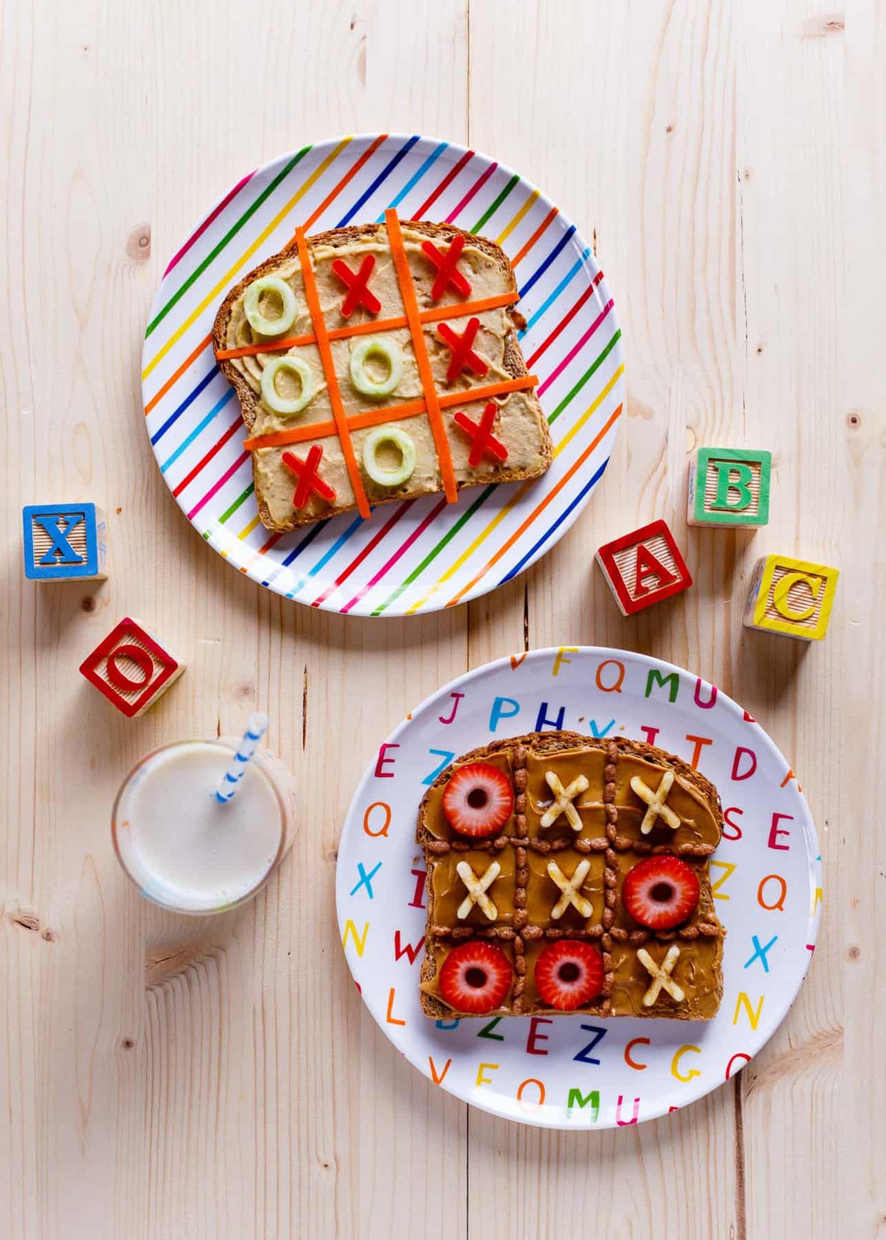 Vegan Tic-Tac-Toe Toast Game