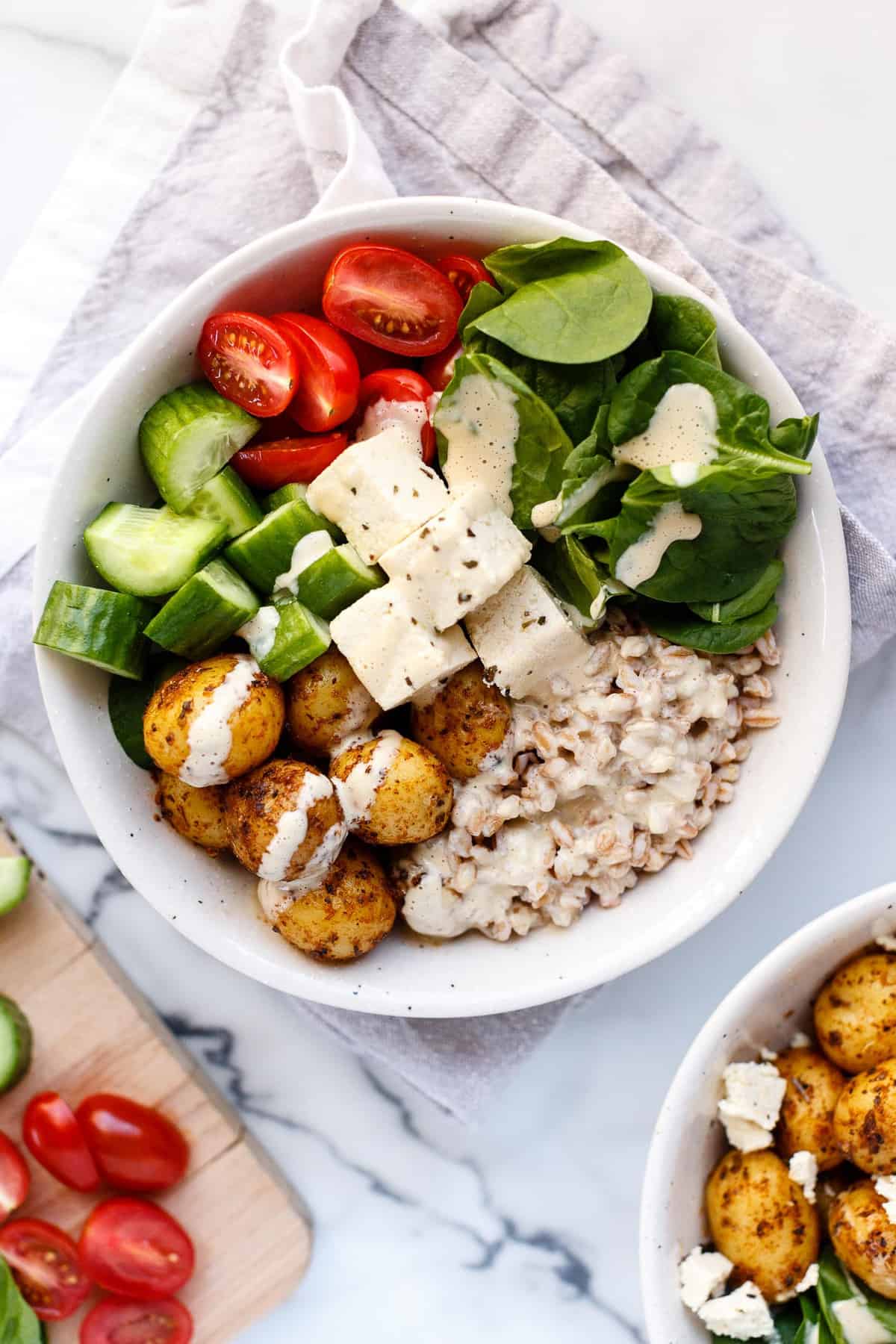 Vegan Mediterranean Bowl I LOVE VEGAN