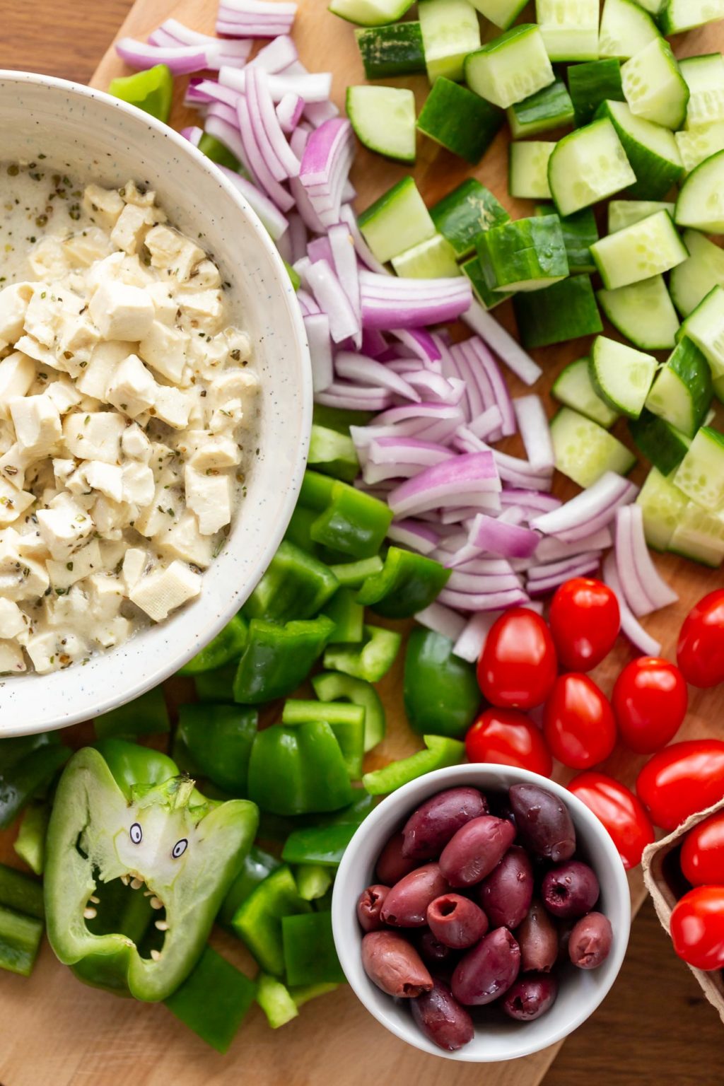 Vegan Greek Salad with Tofu Feta » I LOVE VEGAN
