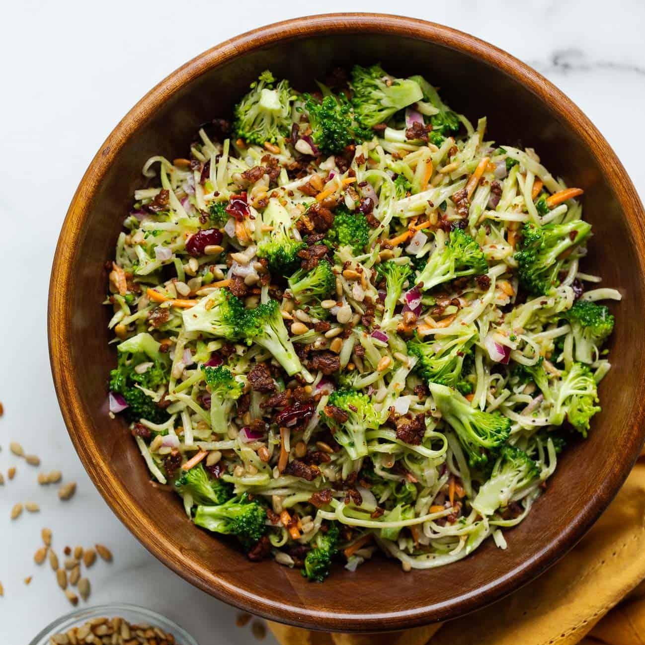 Vegan Broccoli Crunch Slaw I LOVE VEGAN   Vegan Broccoli Crunch Slaw Salad 1x1 Ilovevegan 4089 